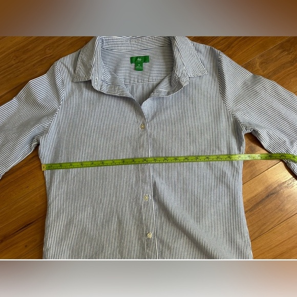 Dip Blue 3/4 Sleeve Button Down Shirt - Picture 7 of 12